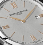 Baume & Mercier - Classima Quartz 42mm Stainless Steel and Croc-Effect Leather Watch - White