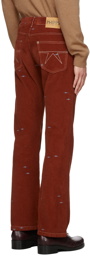 Phipps Red Corduroy Straight-Leg Trousers