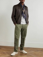 Officine Générale - Straight-Leg Garment-Dyed Cotton-Twill Trousers - Green
