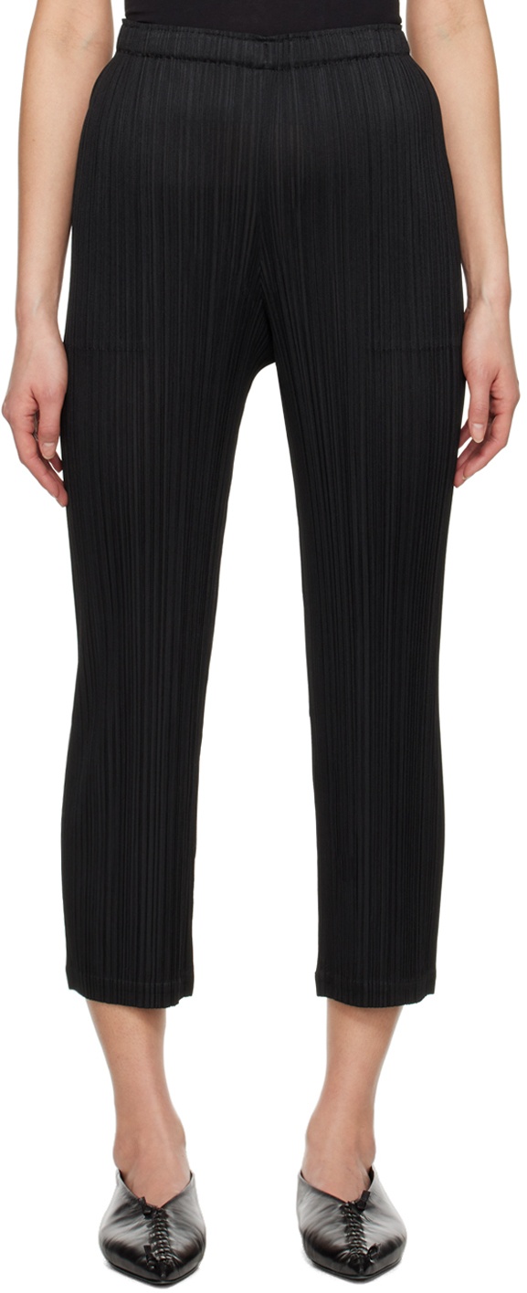 Pleats Please Issey Miyake Black Monthly Colors January Trousers Pleats ...