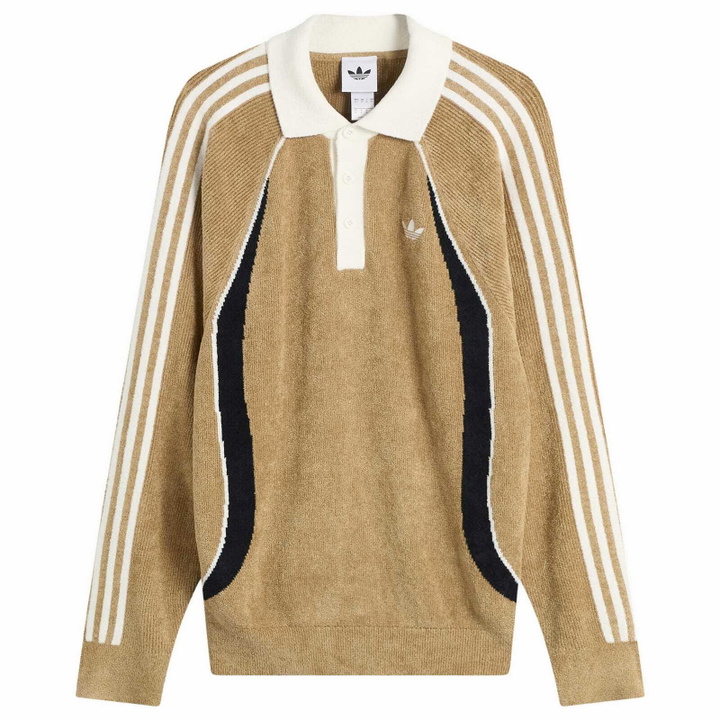 Photo: Adidas Men's Wicons Polo in Cardboard/Black/Off White