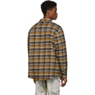 Fear of God Brown Plaid Flannel Shirt Jacket