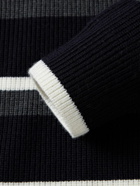 Theory - Gary Ribbed Striped Wool Sweater - Black
