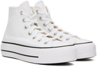 Converse White Chuck Taylor All Star Canvas Platform High Top Sneakers