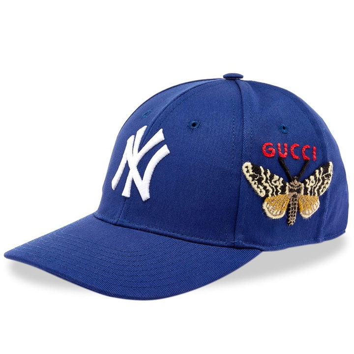 Photo: Gucci NY Yankees Baseball Cap Blue