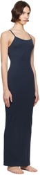 SKIMS Navy Cotton Rib Long Cami Maxi Dress