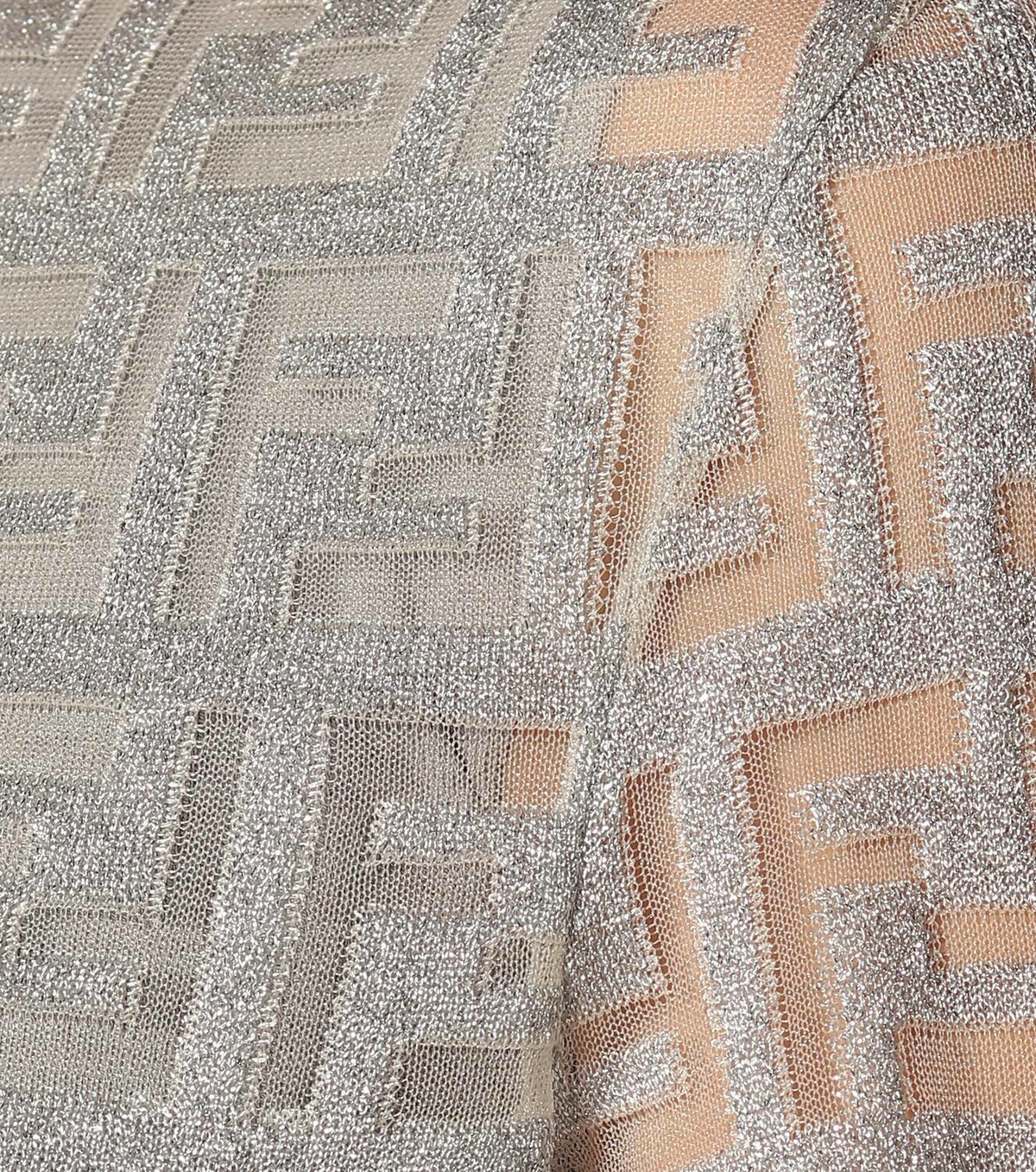 Fendi FF mesh midi dress
