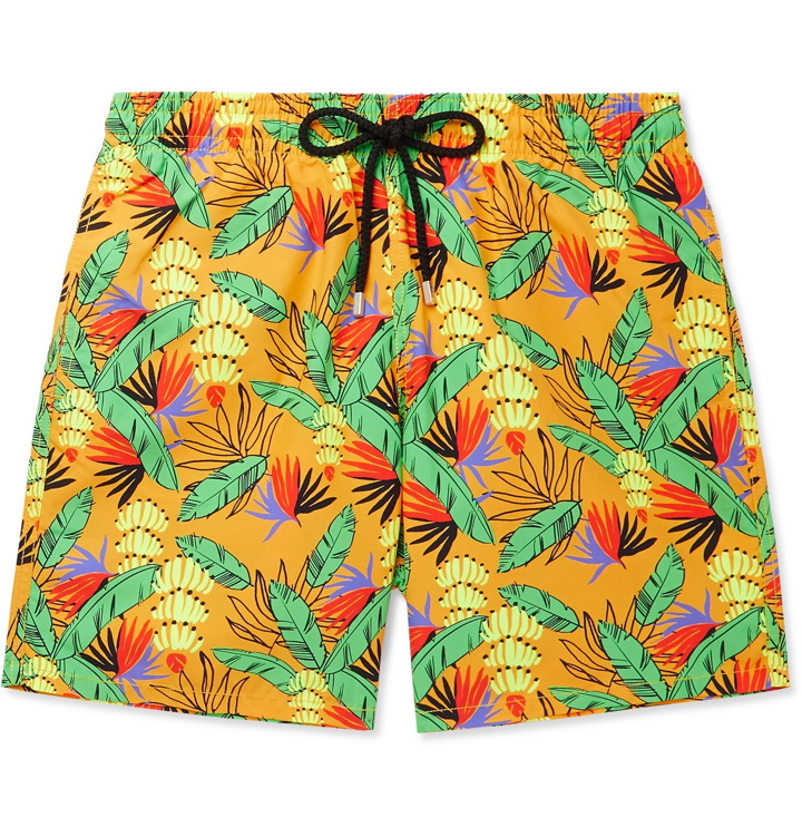 Photo: Vilebrequin - Moorea Mid-Length Printed Swim Shorts - Yellow