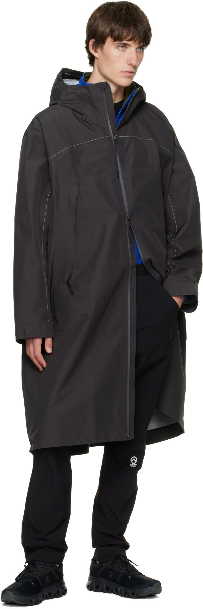 The North Face Gray Black Box GTX 3L Rain Parka
