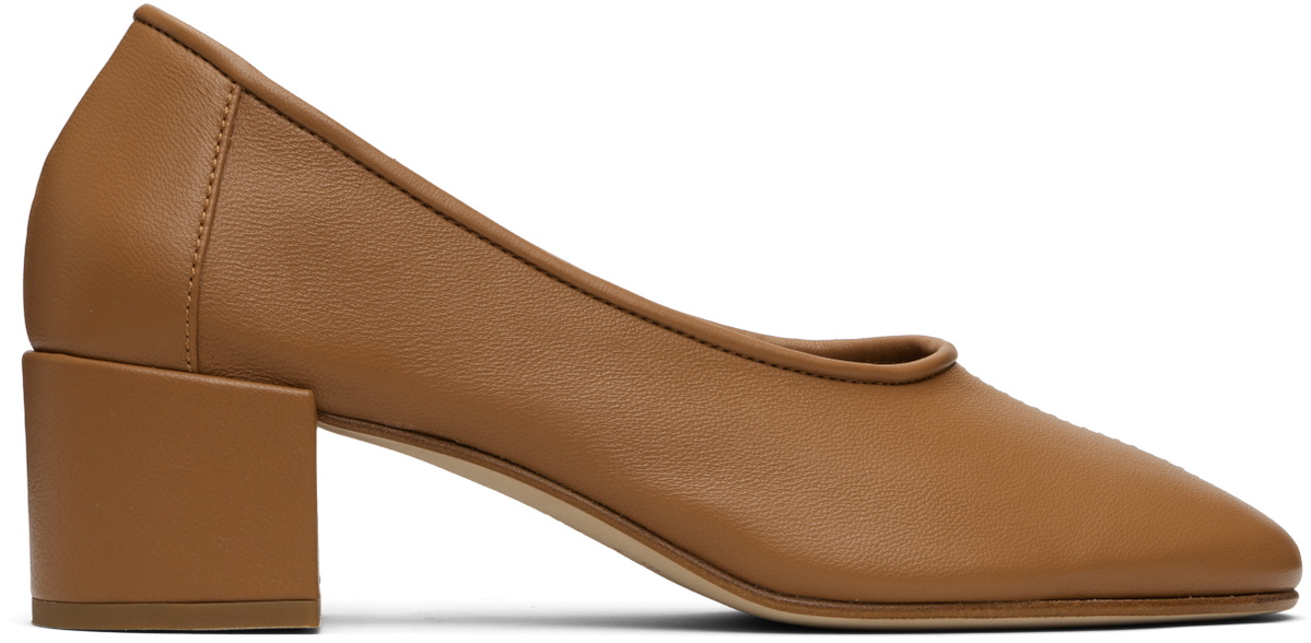 BY FAR Tan Prudence 45 Heels