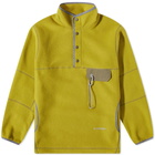 And Wander Men's Wool Fleece Pullover in Yellow Green