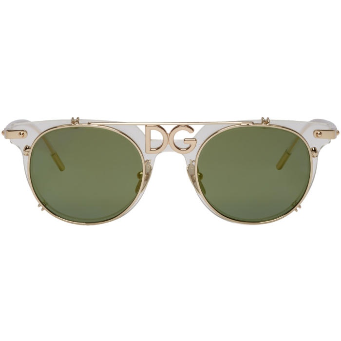 Photo: Dolce and Gabbana Gold Logo Sunglasses