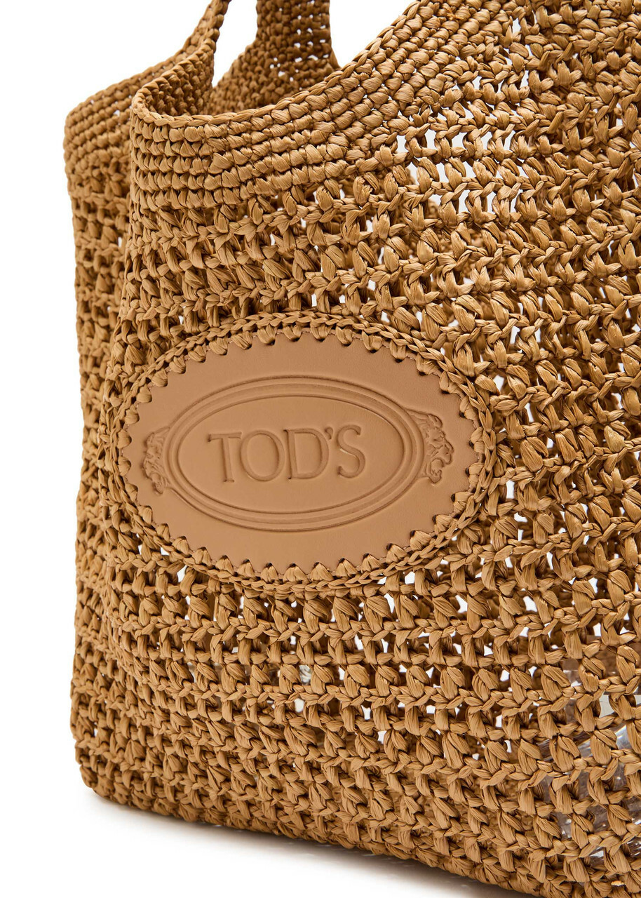 Tods Shopping Media Raffia Tote bag - Natural - One Size