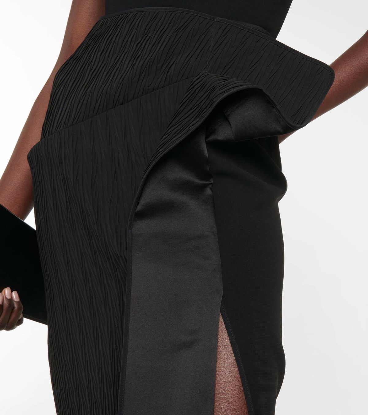 Maticevski Convoy asymmetrical high-rise miniskirt