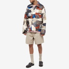 Acne Studios Men's Okey Mismatch Patchwork Jacket in Silver/Dark Blue