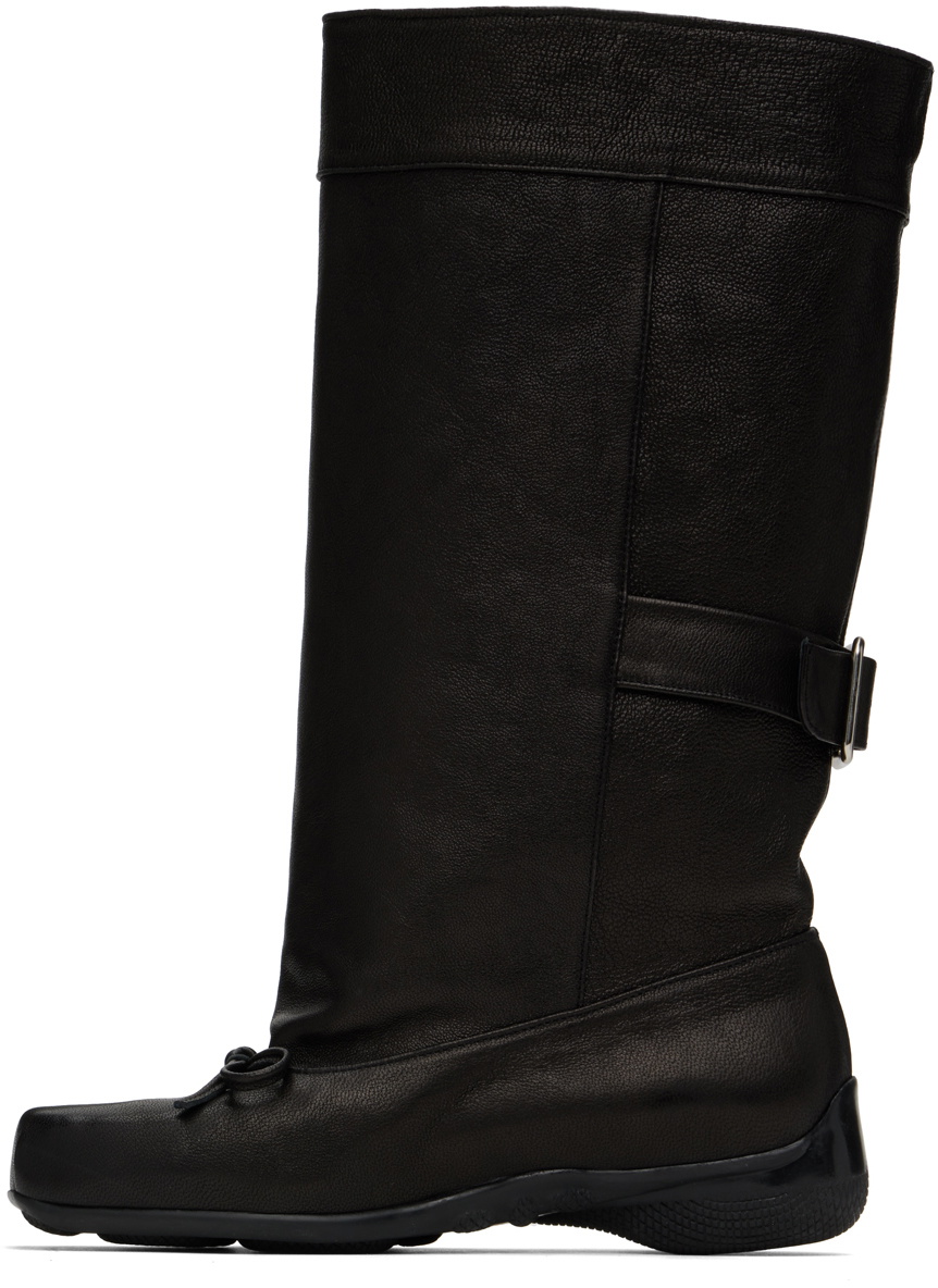 OPEN YY Black Ballet Slouchy Boots OPEN YY