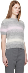 Kenzo Gray Kenzo Paris 'KENZO Speed Stripe' Sweater