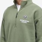 Men's AAPE AAPE Now Quarter Zip Sweat in Khaki