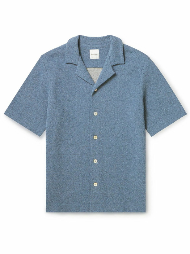 Photo: Paul Smith - Cotton-Blend Bouclé Shirt - Blue