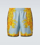 Versace Printed silk shorts