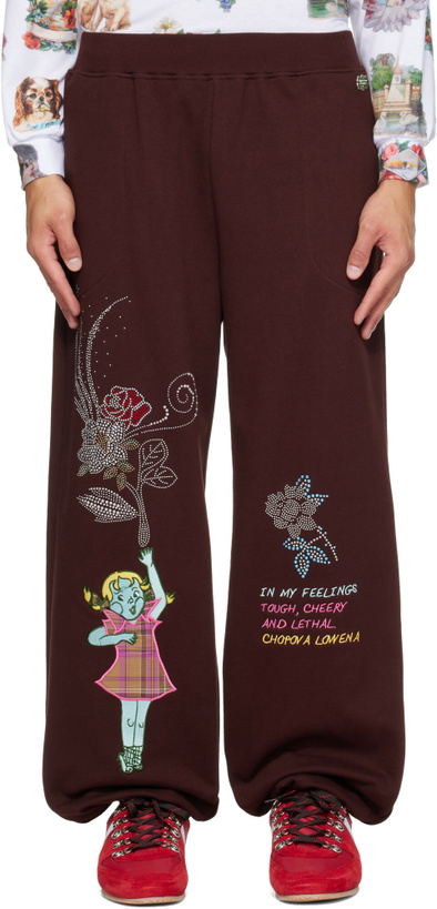 Photo: Chopova Lowena Brown Feelings Hope Sweatpants