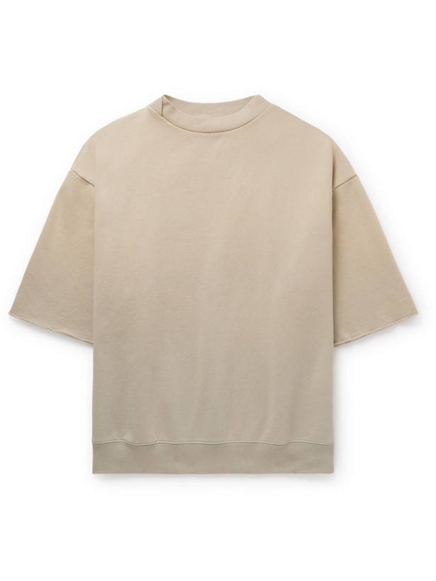 Photo: Fear of God - Logo-Appliquéd Cotton-Jersey Sweatshirt - Gray