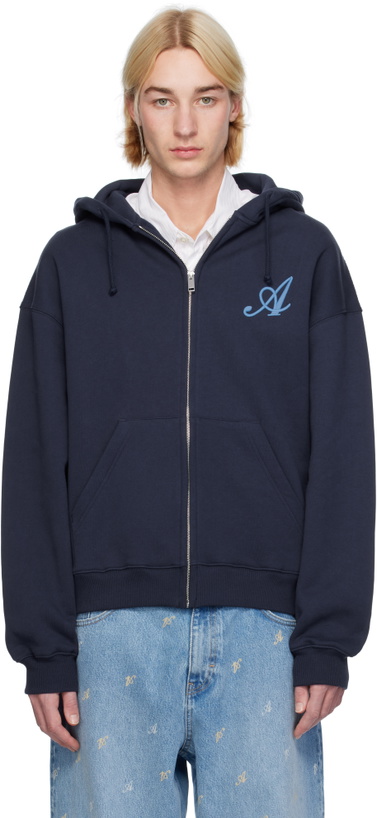 Photo: Axel Arigato Navy Maine Zip-Up Hoodie
