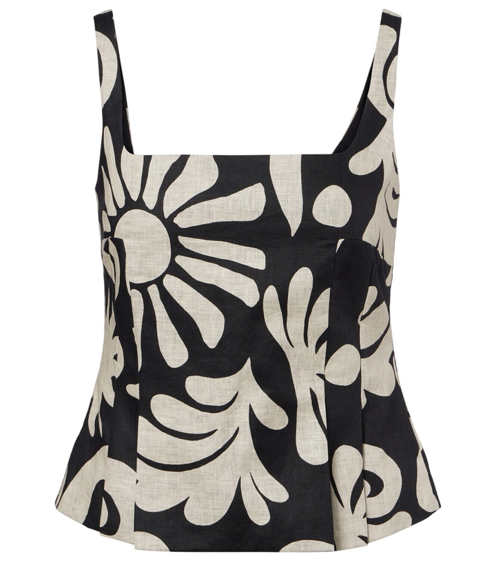 Photo: Cala de la Cruz Rami printed linen top