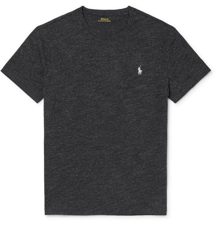 Photo: Polo Ralph Lauren - Slim-Fit Mélange Cotton-Jersey T-Shirt - Gray