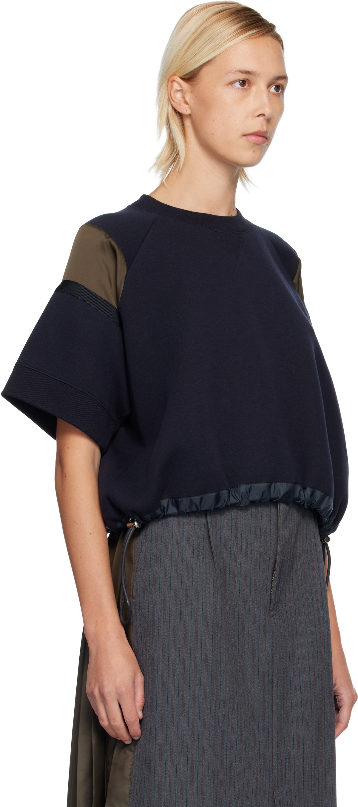 sacai Navy Sponge Sweat Sweatshirt