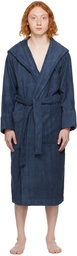 Tekla Navy Oversized Hooded Bathrobe