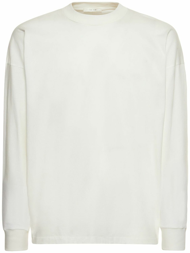 Photo: THE ROW Drago Long Sleeved Cotton T-shirt