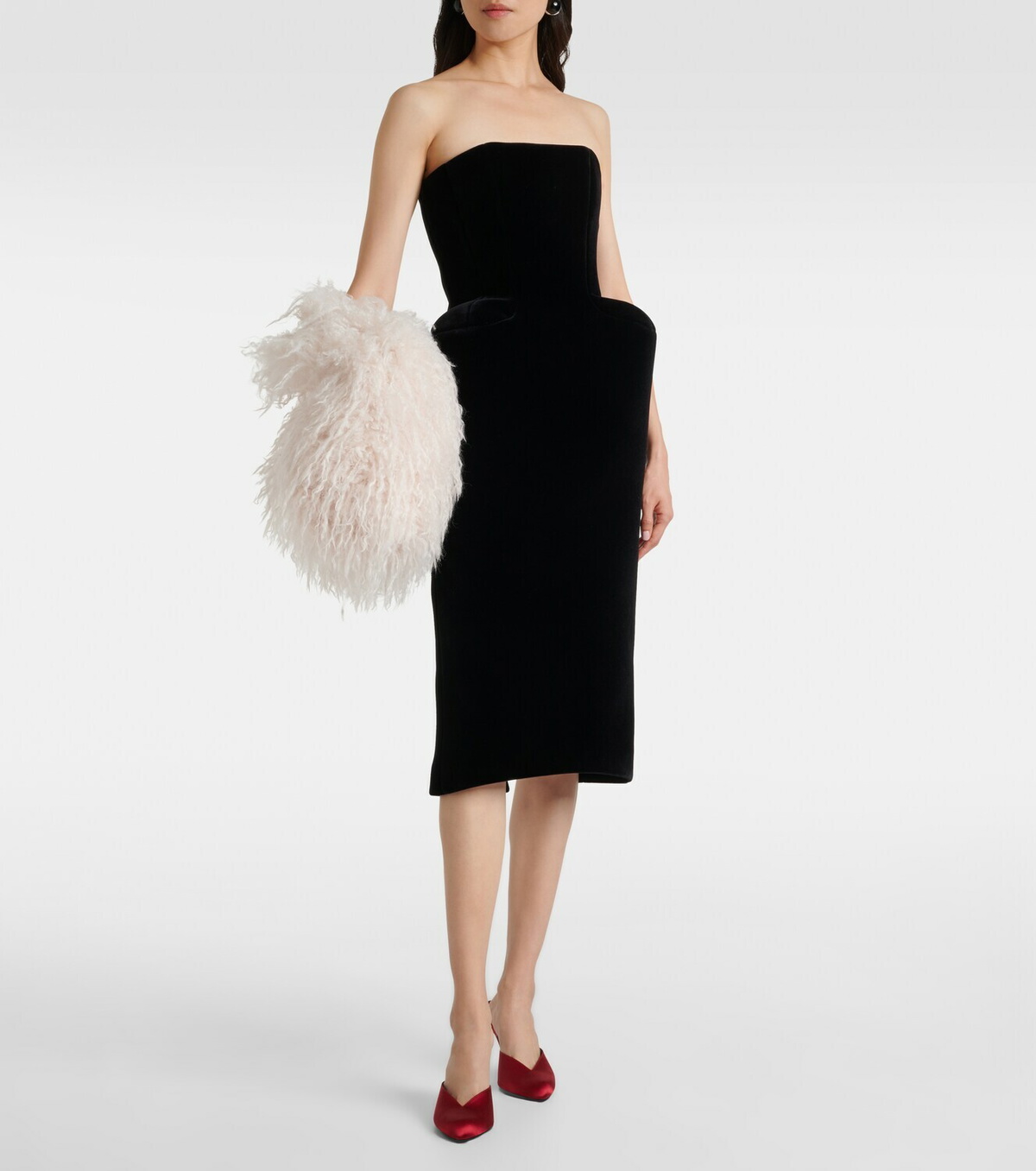 David Koma Velvet bustier dress