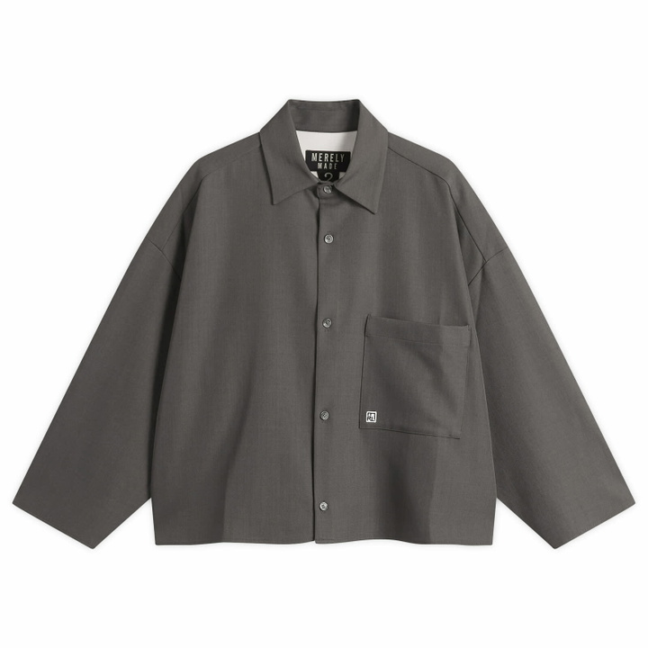Photo: Merely Made Men's Cropped Overshirt in Asphalt Grey