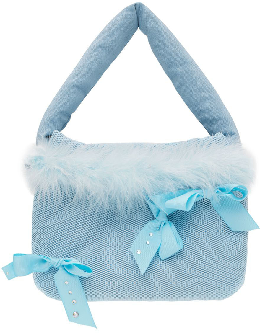ORIENS Blue Neptune Puff Top Handle Bag