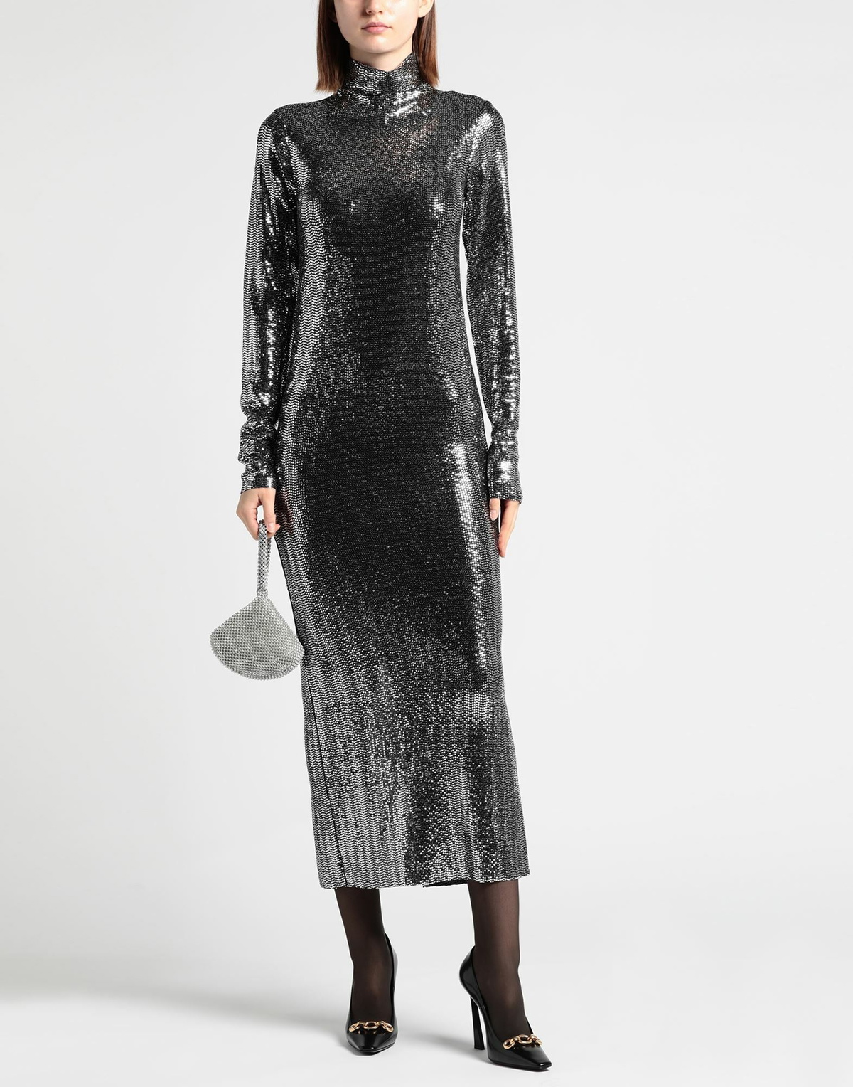 Maje Womens Maxi dress in Silver