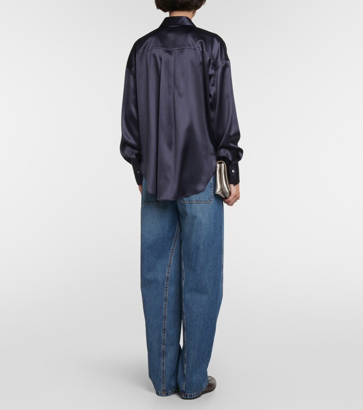 Brunello Cucinelli Embellished satin shirt
