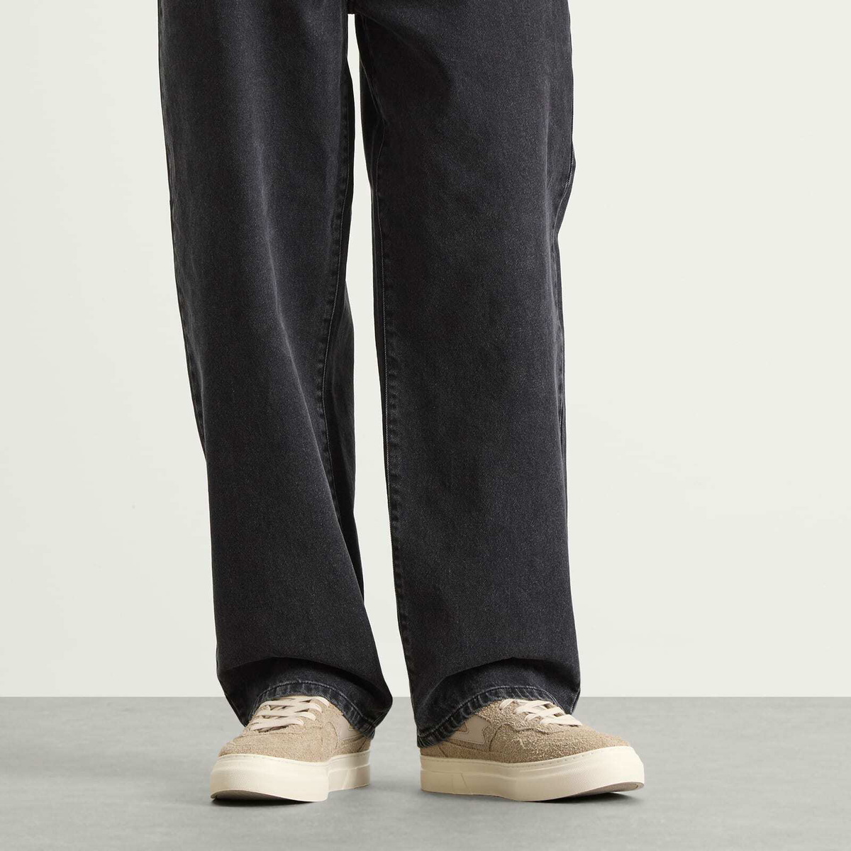 Stepney Workers Club Men's Pearl S-Strike Suede Sneaker in Taupe