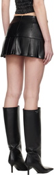 MISBHV Black School Faux-Leather Miniskirt