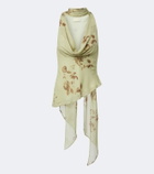 De La Vali Diosa floral scarf-detail georgette top