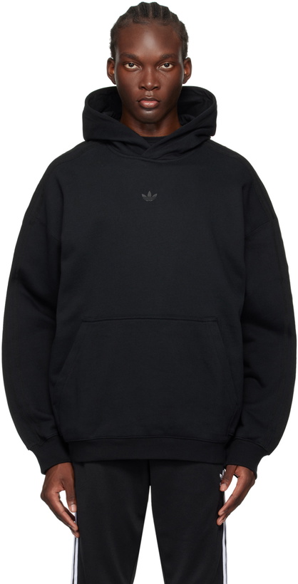 Photo: adidas Originals Black Field Issue Essentials Hoodie