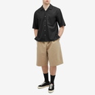 s.k manor hill Men's Aloha Vacation Shirt in Black Tropical Wool
