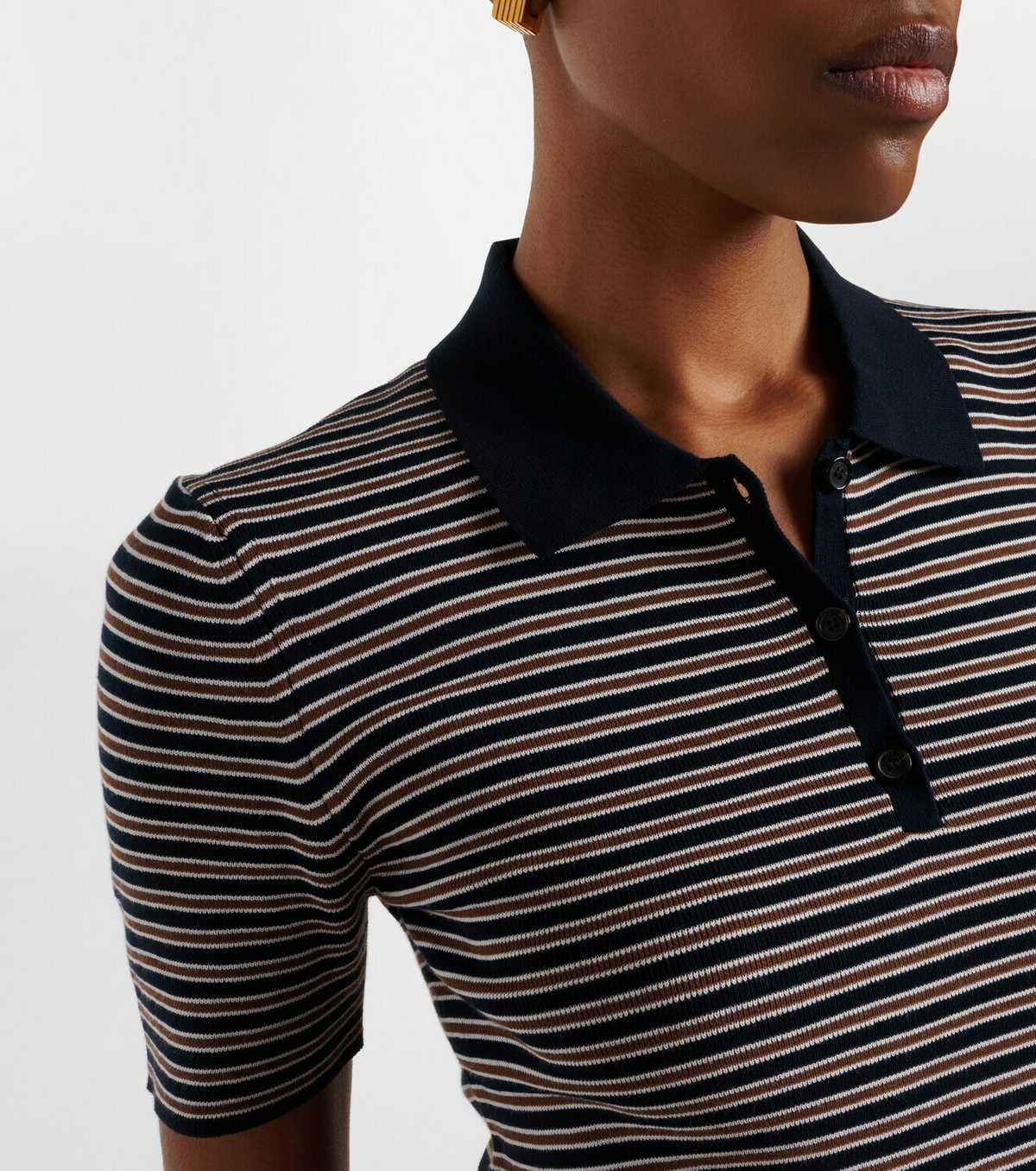 Nili Lotan Gemmatta striped cotton polo shirt