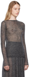 AURALEE Gray Crewneck Sweater