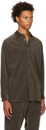 AURALEE Brown Finx Light Shirt