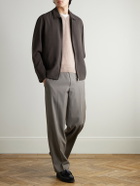 Sunspel - Textured Wool-Blend Harrington Jacket - Brown
