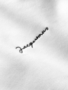 Jacquemus - Logo-Embroidered Organic Cotton-Jersey Hoodie - White