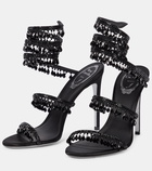 Rene Caovilla Chandelier embellished satin sandals