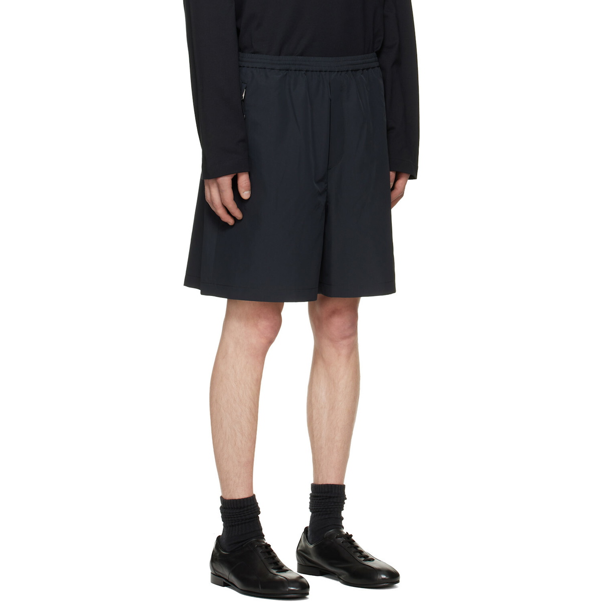 Jil Sander Black Polyester Shorts