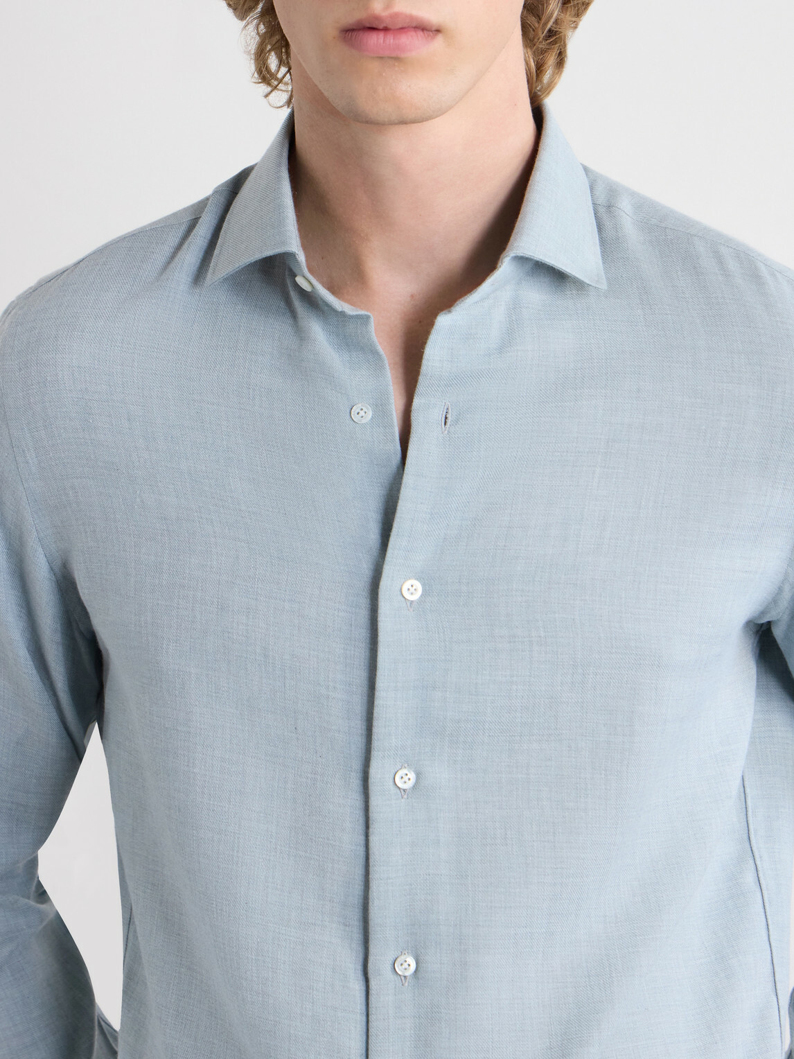 Caruso - Cotton and Cashmere-Blend Shirt - Blue
